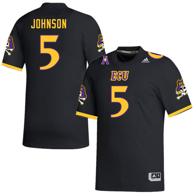 Chris Johnson ECU Jersey,East Carolina Pirates #5 Chris Johnson Jersey Youth College-Black